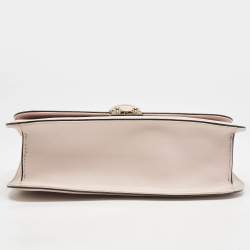 Valentino Pink Leather Medium Glam Lock Shoulder Bag