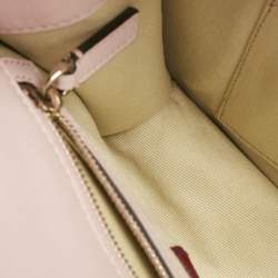 Valentino Pink Leather Medium Glam Lock Shoulder Bag