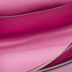 Valentino Pink Leather Stud Sign Shoulder Bag