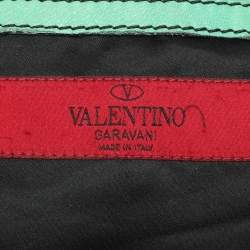 Pre Owned Valentino Light Green Laser Cut Leather Laceland Hobo