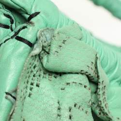 Pre Owned Valentino Light Green Laser Cut Leather Laceland Hobo