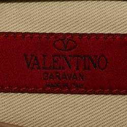 Valentino Beige Leather Rockstud Dome Satchel