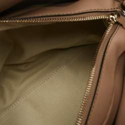 Valentino Beige Leather Rockstud Dome Satchel