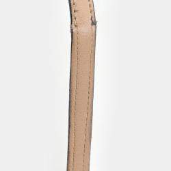Pre Owned Valentino Beige Leather Floral Applique Shoulder Bag