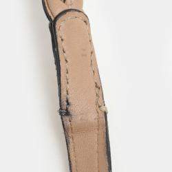 Pre Owned Valentino Beige Leather Floral Applique Shoulder Bag