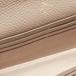 Valentino Beige Leather Rockstud Wallet on Chain