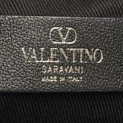 Valentino Black Panther Print Canvas Mini Escape Bucket Bag