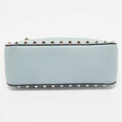Valentino Blue Leather Small Rockstud Shoulder Bag