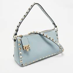 Valentino Blue Leather Small Rockstud Shoulder Bag