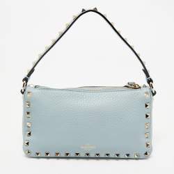 Valentino Blue Leather Small Rockstud Shoulder Bag