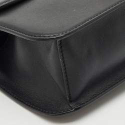 Valentino Black Leather Loco Flap Shoulder Bag