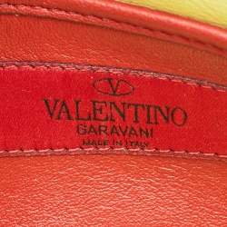 Valentino Yellow Quilted Leather Small Rockstud Spike Chain Shoulder Bag