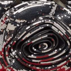 Pre Owned Valentino Silver/Grey Sequins Rose Petal Shopper Tote