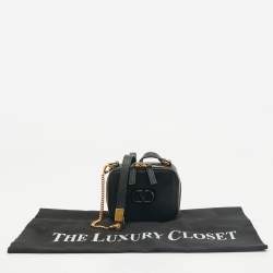 Valentino Black Leather Mini VSling Camera Crossbody Bag