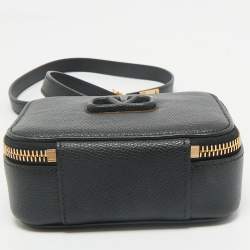 Valentino Black Leather Mini VSling Camera Crossbody Bag