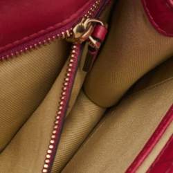 Pre Owned Valentino Pink Leather Small Glam Lock Chain Shoulder Bag