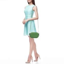 Valentino Green Leather Logo Go Crossbody Bag