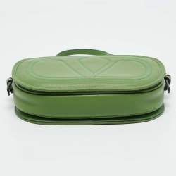 Valentino Green Leather Logo Go Crossbody Bag