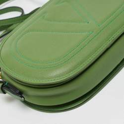 Valentino Green Leather Logo Go Crossbody Bag