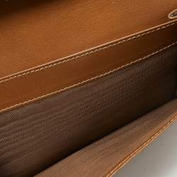 Valentino Beige Python Bow Flap Continental Wallet