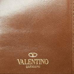 Valentino Beige Python Bow Flap Continental Wallet