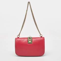 Pre Owned Valentino Multicolor Leather Medium Glam Lock Flap Chain Shoulder Bag