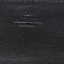 Pre Owned Valentino Black Leather VLogo Signature Tote