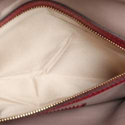 Pre Owned Valentino Burgundy Leather Rockstud Flap Wristlet Clutch