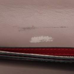 Pre Owned Valentino Burgundy Leather Rockstud Flap Wristlet Clutch