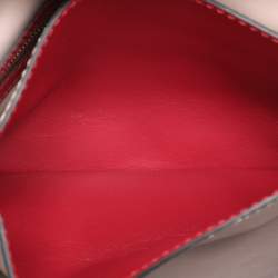 Pre Owned Valentino Burgundy Leather Rockstud Flap Wristlet Clutch