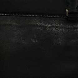 Pre Owned Valentino Black Leather and Beaded Lace Demetra Tote