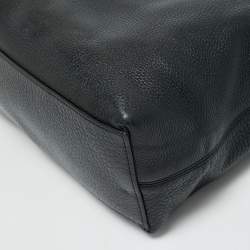 Pre Owned Valentino Black Leather Rockstud Shopper Tote