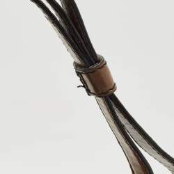 Pre Owned Valentino Beige Leather Crystal Embellished Catch Hobo