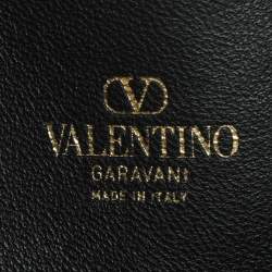 Pre Owned Valentino Black Leather VLogo Signature Mini Bucket Bag