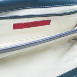 Pre Owned Valentino Green Leather Rockstud Va Va Voom Chain Shoulder Bag