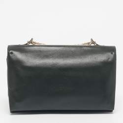 Pre Owned Valentino Green Leather Rockstud Va Va Voom Chain Shoulder Bag