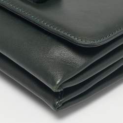 Pre Owned Valentino Green Leather Rockstud Va Va Voom Chain Shoulder Bag