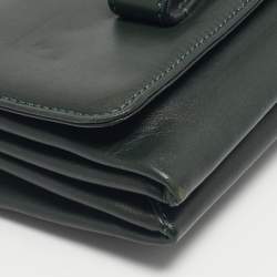 Pre Owned Valentino Green Leather Rockstud Va Va Voom Chain Shoulder Bag