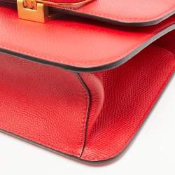 Pre Owned Valentino Red Leather V Sling Shoulder Bag