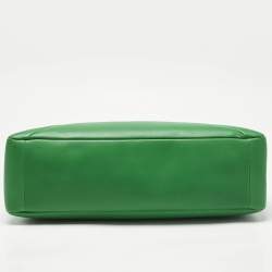 Pre Owned Valentino Green Leather Maxi One Stud Hobo