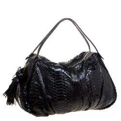 Pre Owned Valentino Black Python Satchel
