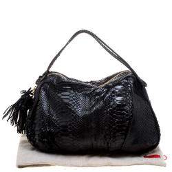 Pre Owned Valentino Black Python Satchel