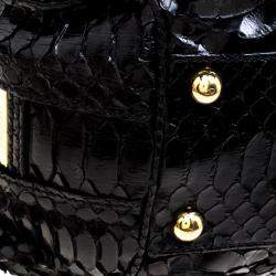 Pre Owned Valentino Black Python Satchel