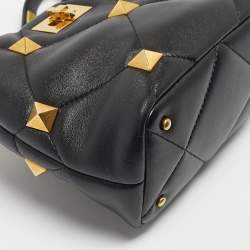 Pre Owned حقيبة فالنتينو رومان جلد أخضر مبطن صغيرة بيد علوية