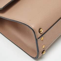 Pre Owned حقيبة فالنتينو في سلينغ جلد بيج صغيرة بيد علوية