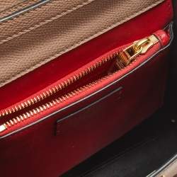 Pre Owned حقيبة فالنتينو في سلينغ جلد بيج صغيرة بيد علوية