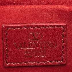 Pre Owned Valentino Red Beads and Sequins Micro Loco Chain Bag