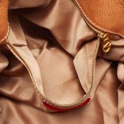 Pre Owned Valentino Multicolor Printed Canvas and Whipstitch Leather VLogo Crystals Satchel