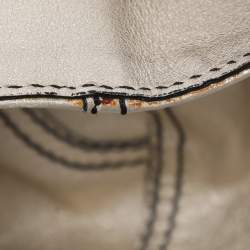 Pre Owned Valentino Gold Leather Crystal Catch Tote