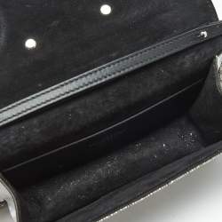 Pre Owned Valentino Silver Beaded and Crystal Small Loco Shoulder Bag